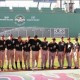 J.P. Songin and his teammates at Fenway.