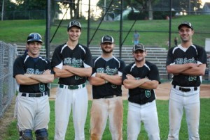 Mansfield players in the Boston Park League (l-r): Dan Gad, Chris Johnson, Ben Blaisdell, Mike Perillo, Robert Johnson. Photo courtesy of Ken Gad.